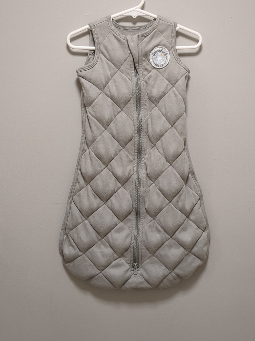 Dreamland Baby Dream Weighted Sleep Sack Quilted Gray Grey Cotton 0-6 Months